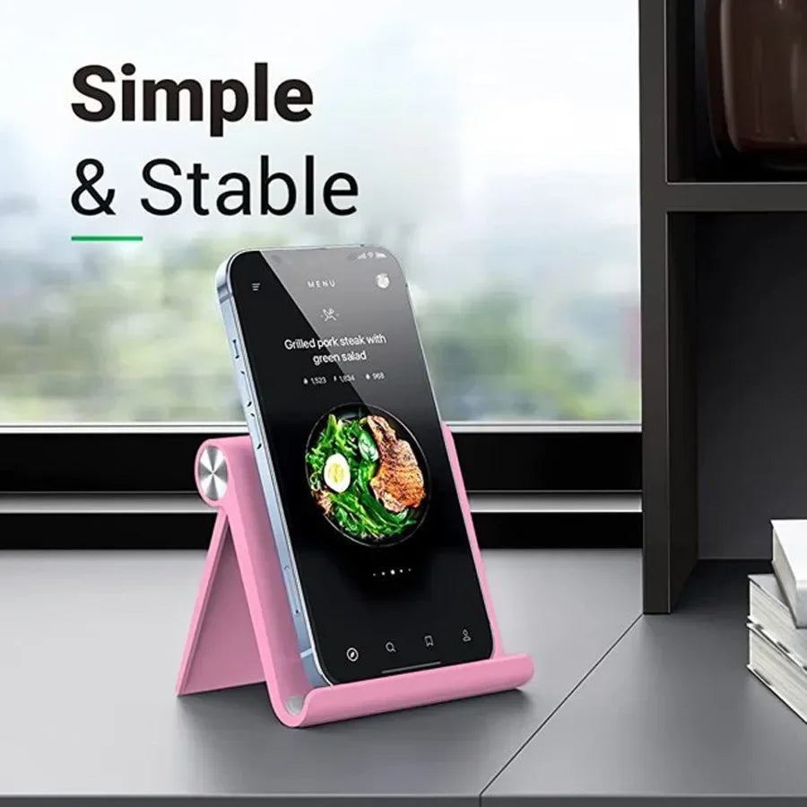 Adjustable Mobile Phone Stand Portable Folding Desktop Phone Holder Compatible with Mobile Phones and Tablets