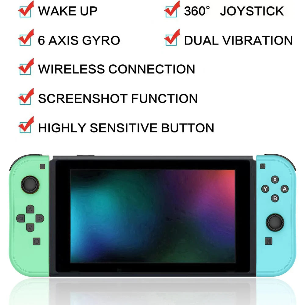 Joy Cons Gamepad For Switch/OLED/Lite Controller Bluetooth Wireless Joystick With Vibration Trubo Wake Up Function