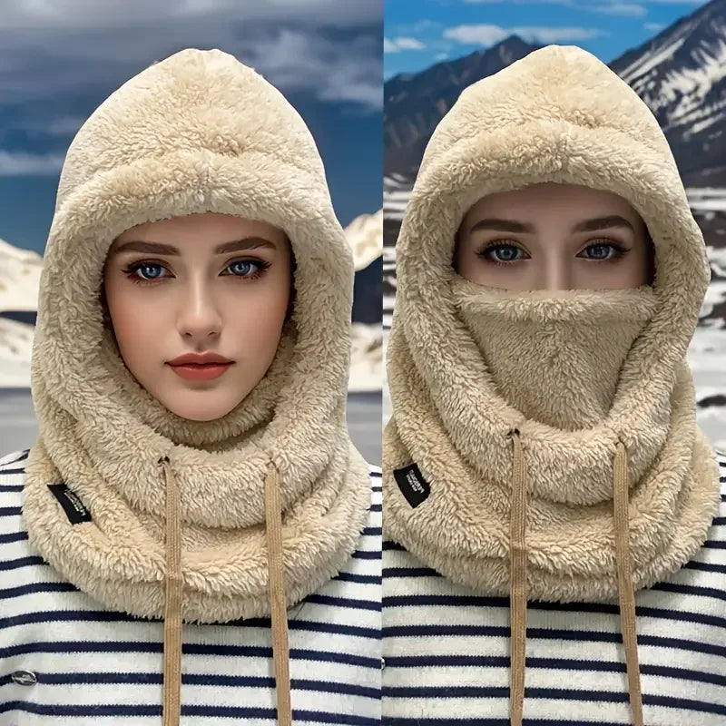 1/2pcs Winter Warm Balaclava Thermal Windproof Ski Hood Motocycle Face Cover Polar Fleece Adjustable Cycling Neck Cover Mask