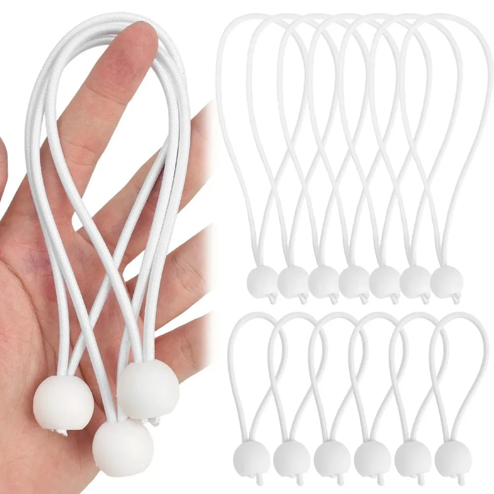Outdoor Elastic Ball Rope Bungee Cords Portable Tent Fixing Tarpaulin Awning Canopy Heavy Duty Tarp Tie Down Tent Accessories