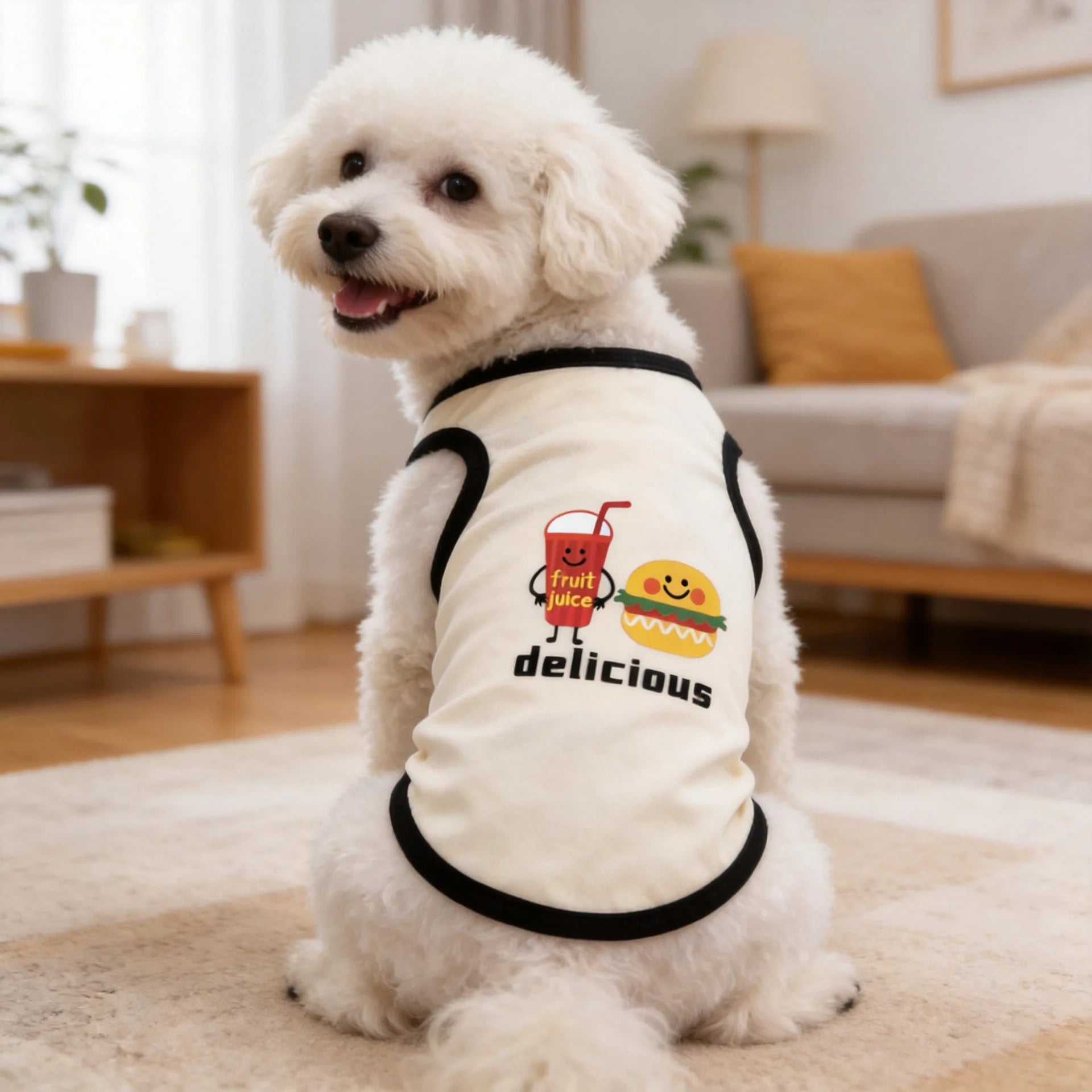 Summer Pet Clothes Breathable Mesh Dog Cat Jersey Cute Puppy Kitten Vest Shedding Control Apparel Holiday Party Dog Clothing