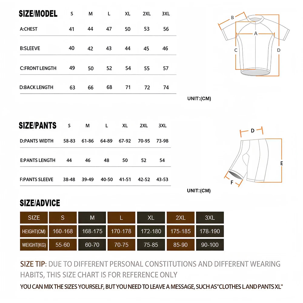 Sancuax Summer Cycling Clothing Men's Short Sleeves Cycling Jersey Set with Pockets Breathable Road Bike Maillot Ciclismo Hombre