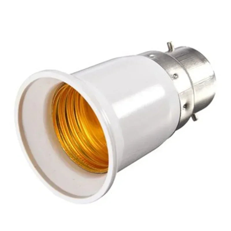 5x Lamp Sockets Converter B22 To E27 LED Bulb Converter Lamp Base Holder Screw Light Socket Adapter Anti-burning Bulb Holder