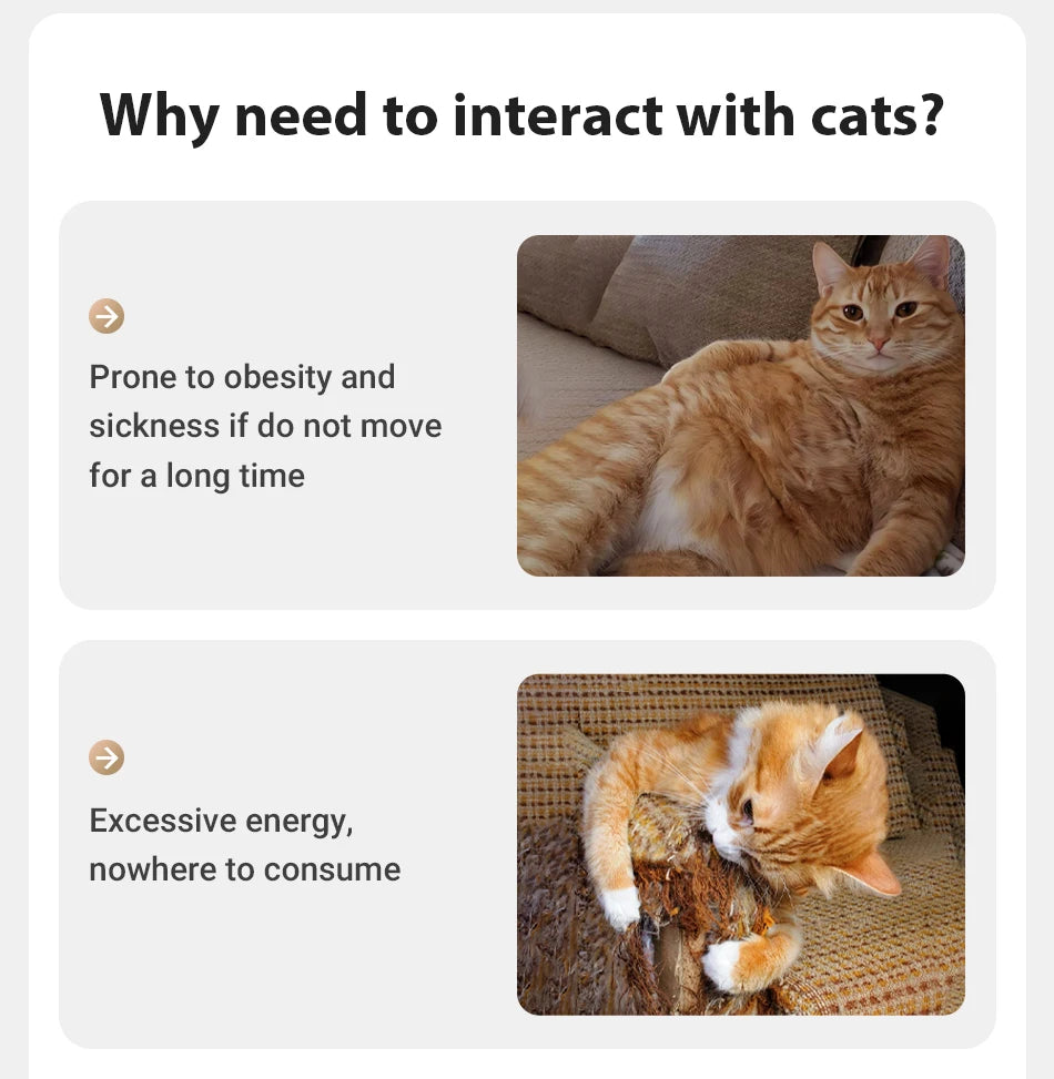 ROJECO Automatic Pet Toy Interactive Adjustable Electric Cat Laser Toy Indoor Smart Teasing Laser Cat Toy For Kitty Dog Supplies