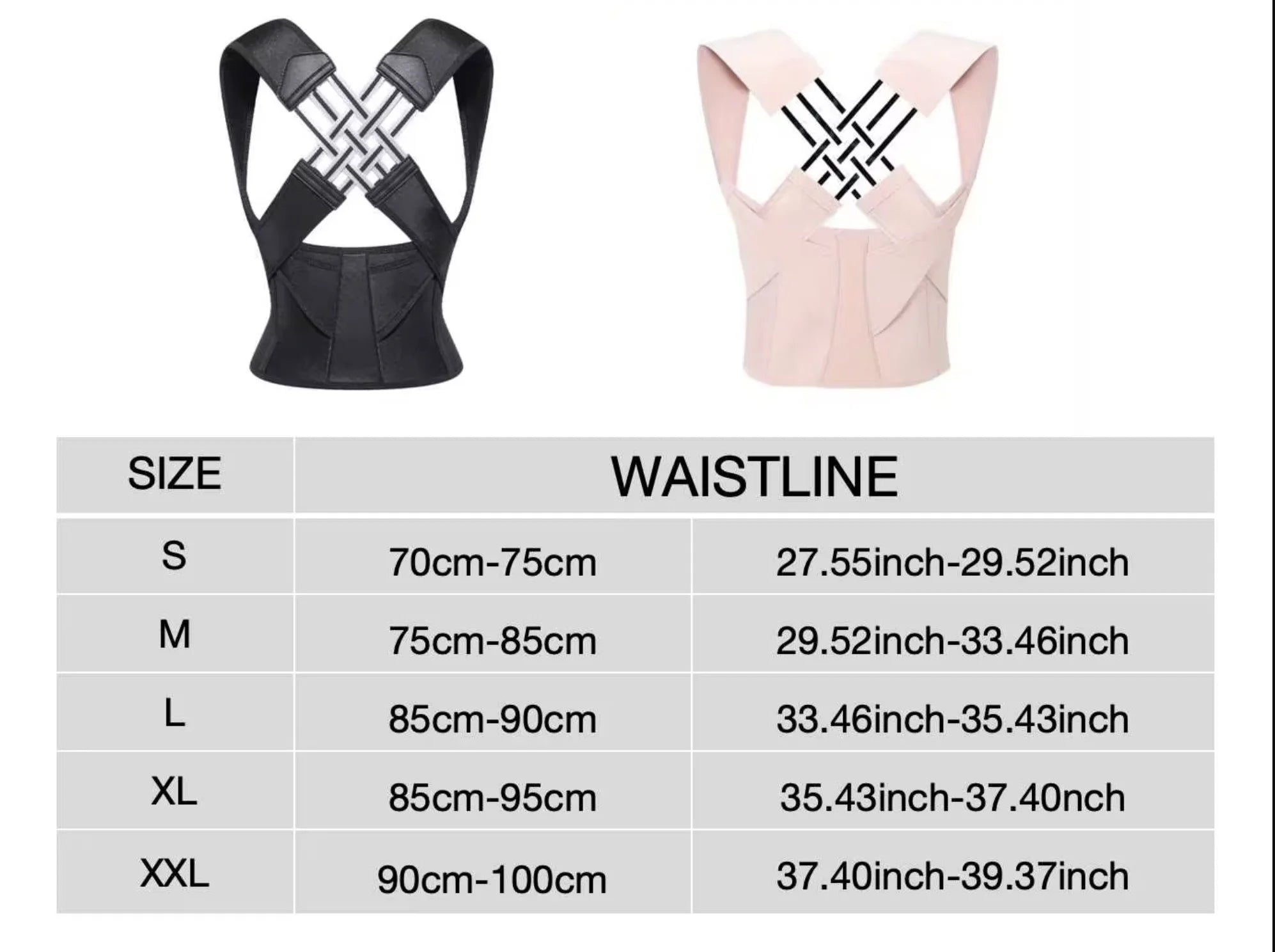 Back Brace Posture Support Wrap for Women & Men Back Lumbar Support Shoulder Posture Support for Posture & Back Neck