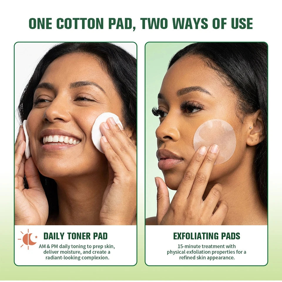 Skincare Anti-Aging, Dark Spot & Wrinkle Minimizing Toner Pads with Snail Mucin, Centella Asiatica, Niacinamide, Peptide Complex
