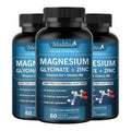 Mulittea Glycine Magnesium capsule with Zinc,Vitamin D3 B6 Health for Bones and Teeth Health Helps Natural Sleep Relieve Anxiety
