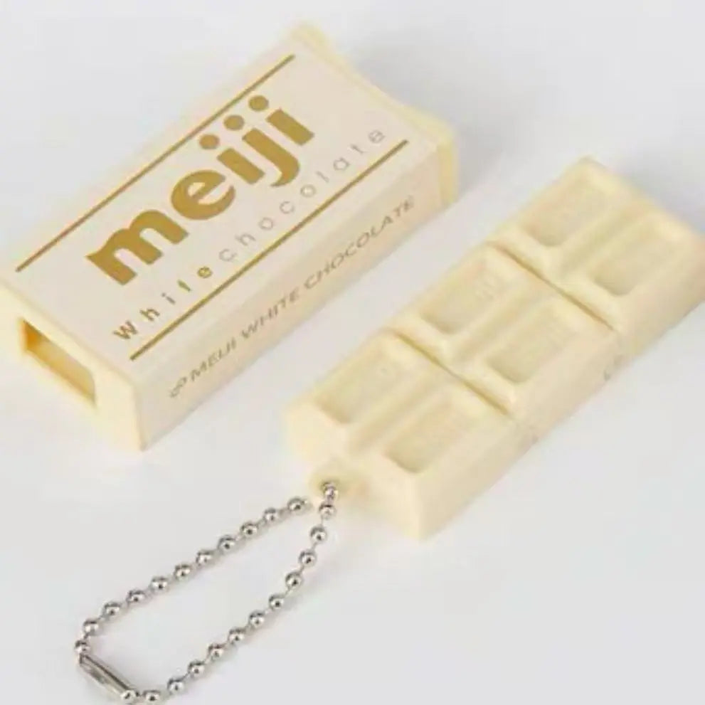 Simulation Chocolate Break-Apart Squishy Keychain Toy, Slow-Rebound Non-Greasy Snag-Free Compact Handy Scentless Quick-Clean Tear-Enduring Flexible Calming Textured Sensory Play