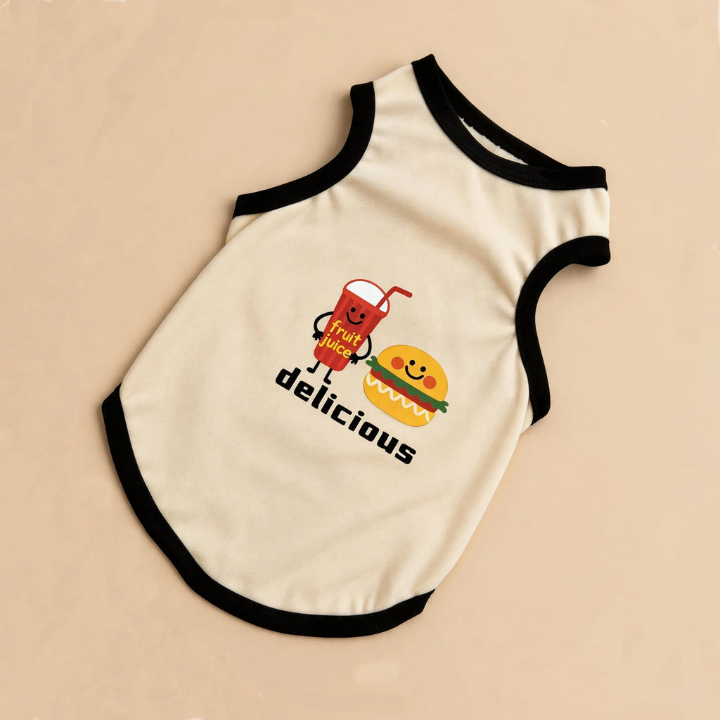 Summer Pet Clothes Breathable Mesh Dog Cat Jersey Cute Puppy Kitten Vest Shedding Control Apparel Holiday Party Dog Clothing