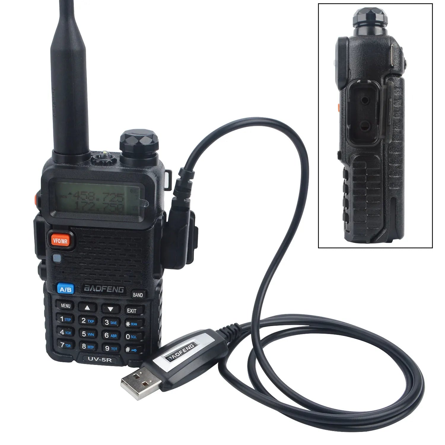 Baofeng Walkie Talkie USB Programming Cable w/ CD drive for UV-17Pro GPS UV-5RH UV-5R UV-82 BF-888S Quansheng UV-K5(8) UV-K5