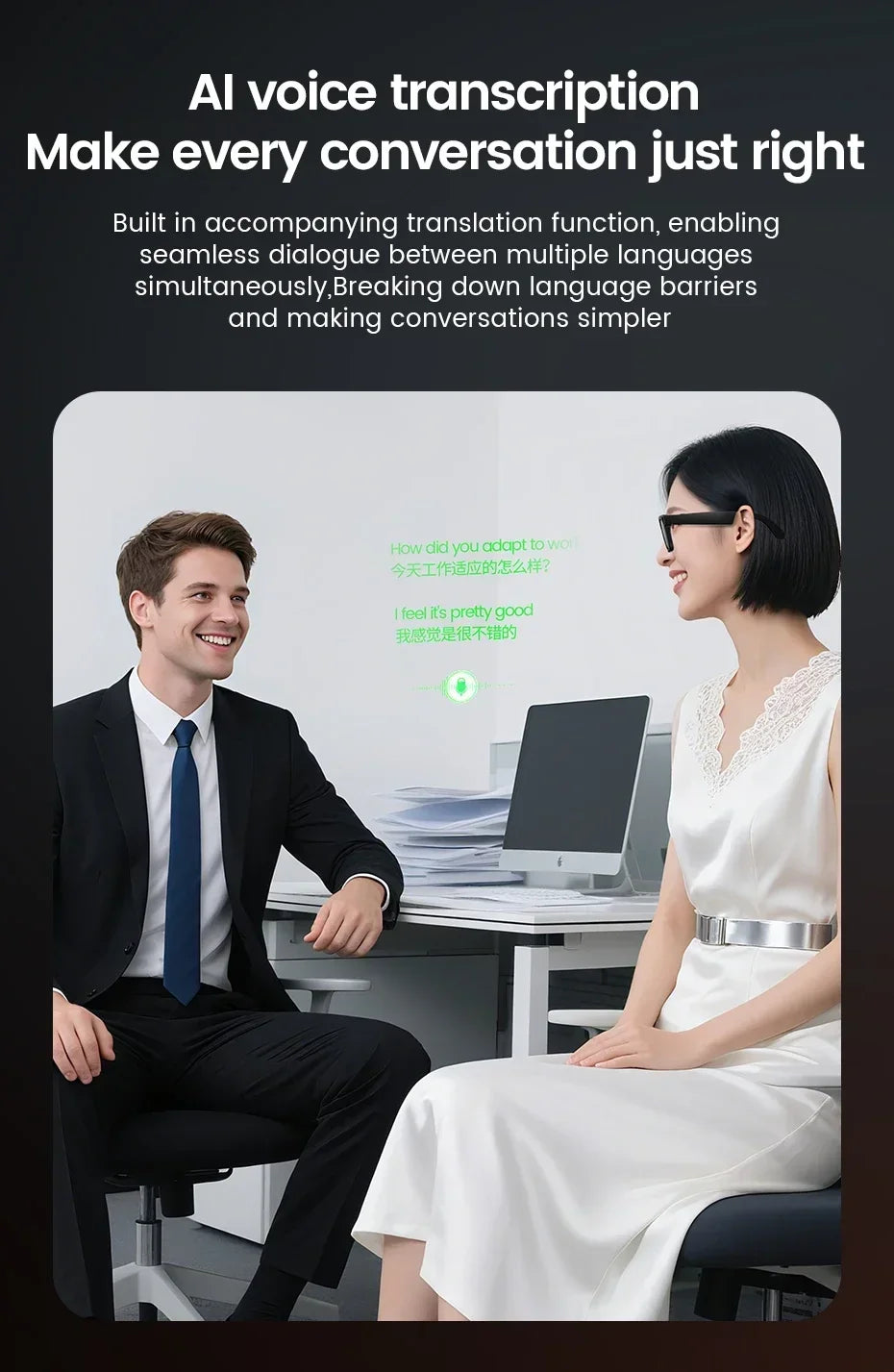 2026 New Smart Glasses 8 Million Pixels HD Photo Video Recording AI Intelligent Translation Call Noise Reduction Smart Glasses