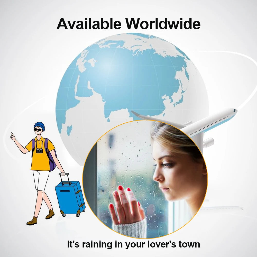 Smart weather clock electronic photo album weather station animation display WiFi networking automatic update desktop ornament