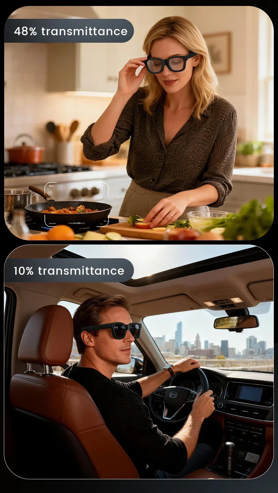2026 New Smart Glasses 8 Million Pixels HD Photo Video Recording AI Intelligent Translation Call Noise Reduction Smart Glasses