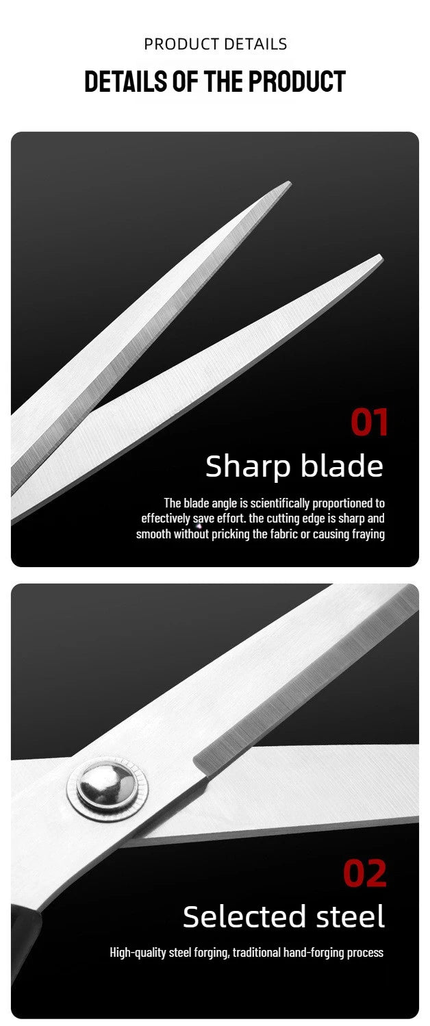 10 Inch Stainless Steel Tailor Shears for Fabric Leather Cutting Professional Sewing Craft DIY Apparel Making Tool Accessory