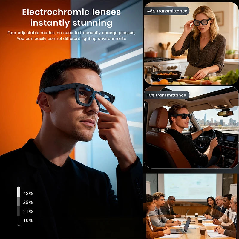 2026 New Smart Glasses 8 Million Pixels HD Photo Video Recording AI Intelligent Translation Call Noise Reduction Smart Glasses