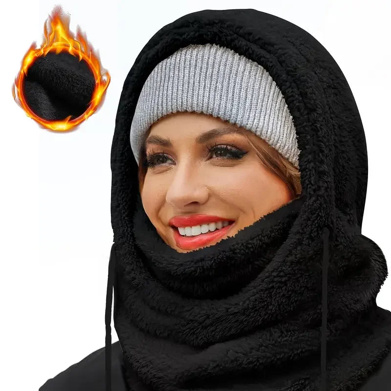 1/2pcs Winter Warm Balaclava Thermal Windproof Ski Hood Motocycle Face Cover Polar Fleece Adjustable Cycling Neck Cover Mask