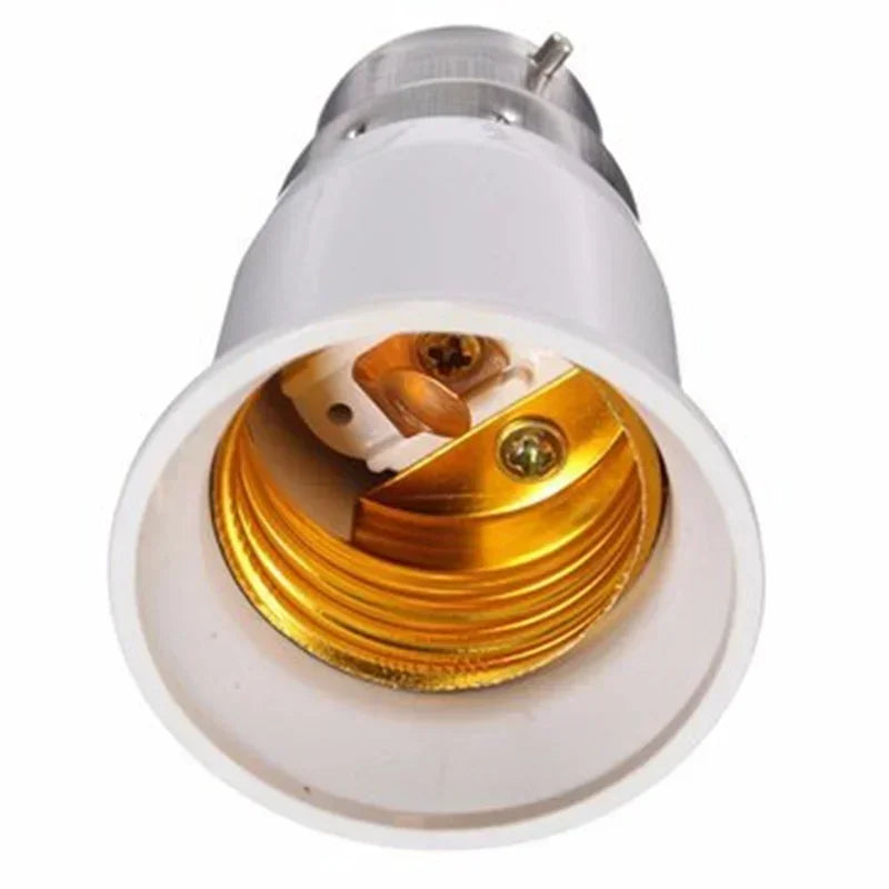 5x Lamp Sockets Converter B22 To E27 LED Bulb Converter Lamp Base Holder Screw Light Socket Adapter Anti-burning Bulb Holder