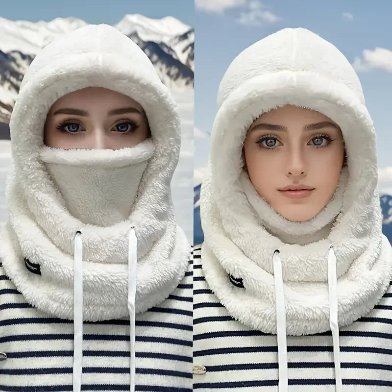 1/2pcs Winter Warm Balaclava Thermal Windproof Ski Hood Motocycle Face Cover Polar Fleece Adjustable Cycling Neck Cover Mask