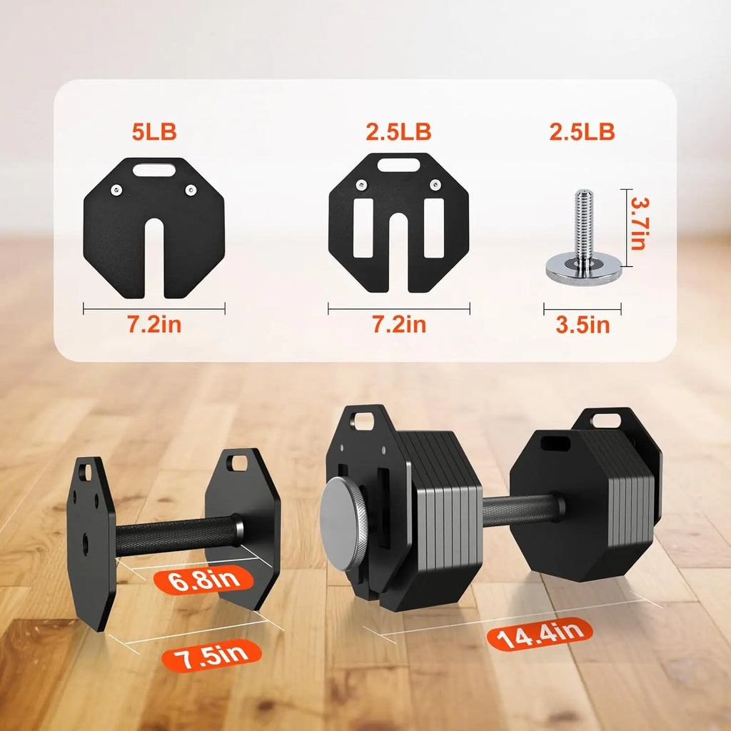 Adjustable Dumbbell Sets, Each 50LB Pairs Durable Steel Build, Free Weights Dumbbells Set of 2, Customized