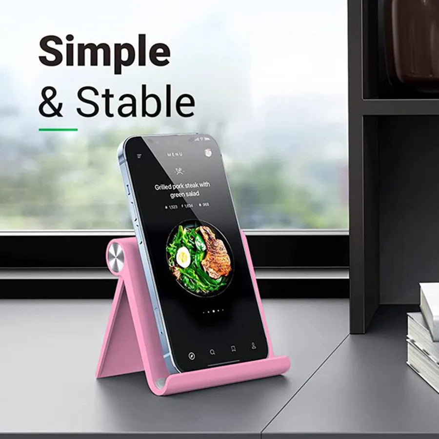 Adjustable Mobile Phone Stand Portable Folding Desktop Phone Holder Compatible with Mobile Phones and Tablets