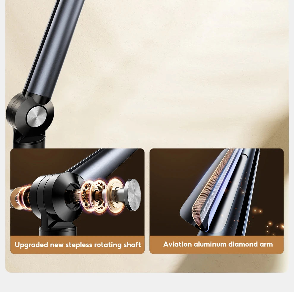 Tablet Stand Phone Holder Floor Lazy Support Stand Desktop Live Broadcast Stand Aluminum Alloy Retractable iPad Clip