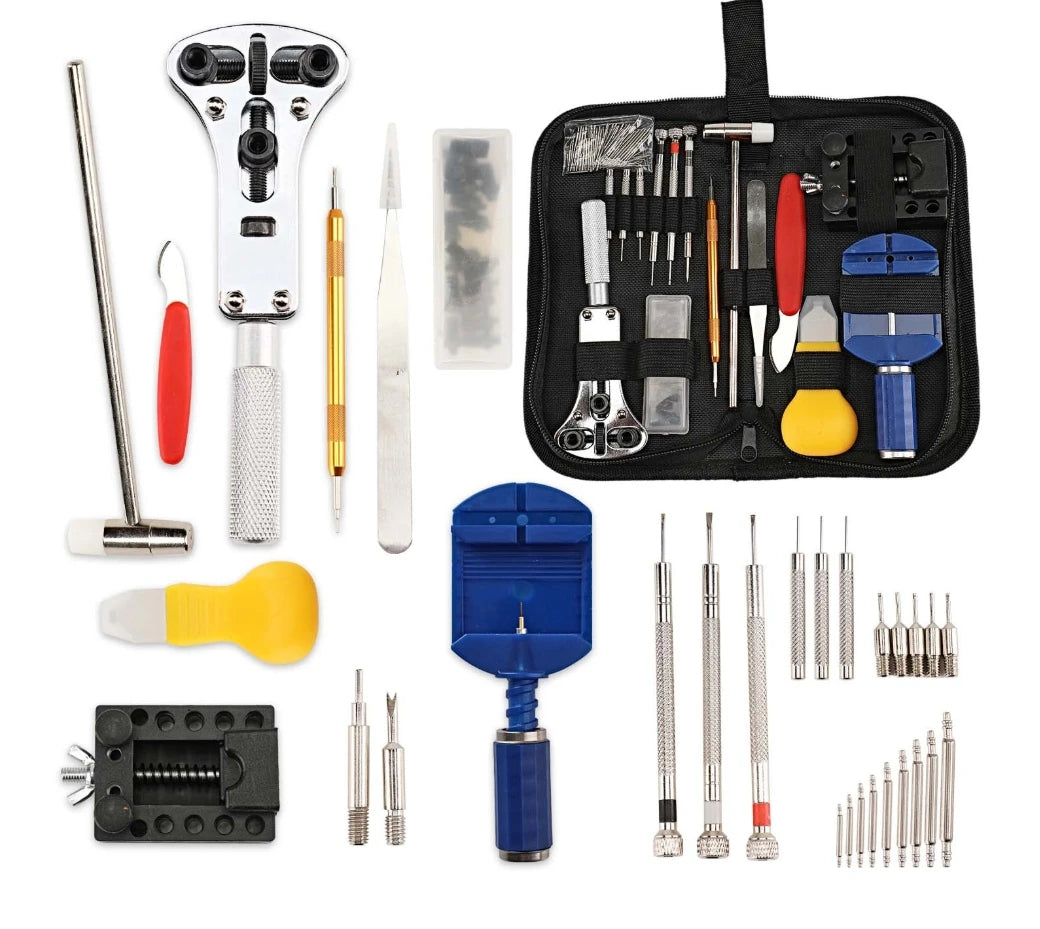 Multi-Function Watch Repair Tool Set, Strap Remover and Bottom Case Holder, Watch Opener for Battery Replacement & Maintenance