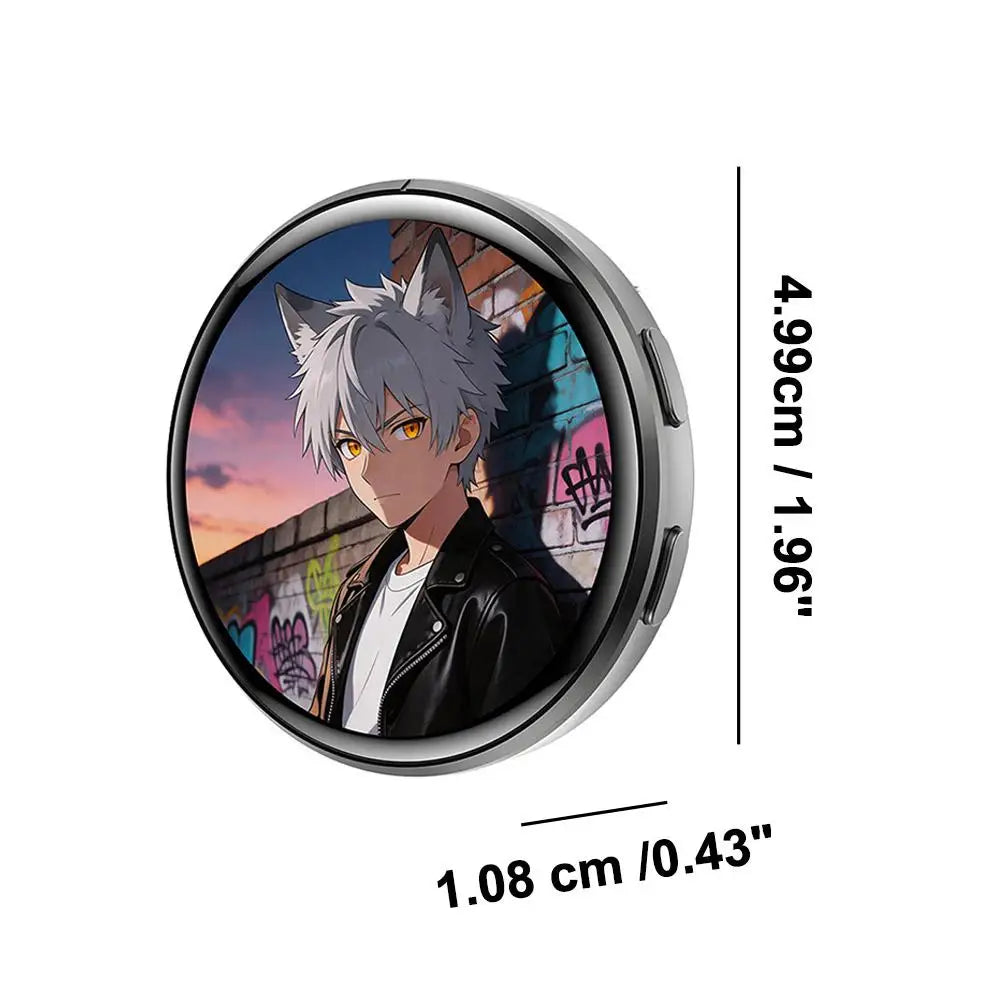 Smart 1.50 Inch Electronic Badge Full Touch IPS Screen Electronic Badge GIF Video With Sound Anime Brooch Pin Student Gift