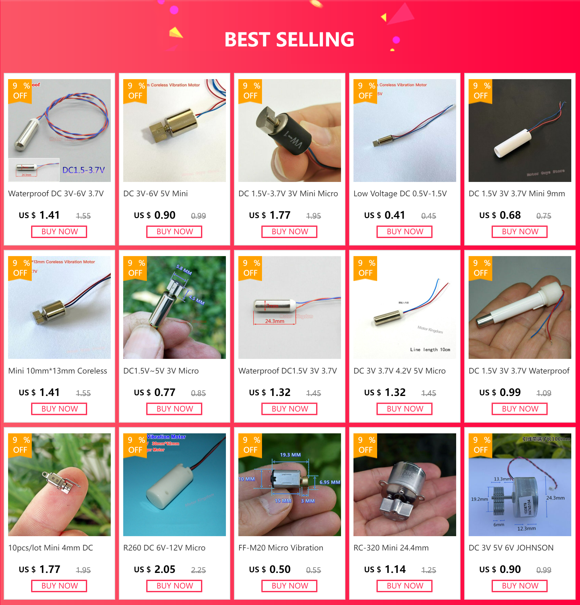 10pcs/lot Mini 4mm DC 1.5V~3V Micro Vibrator Vibration Silent Motor Mobile Phone Vibrating Motor For Toy Model