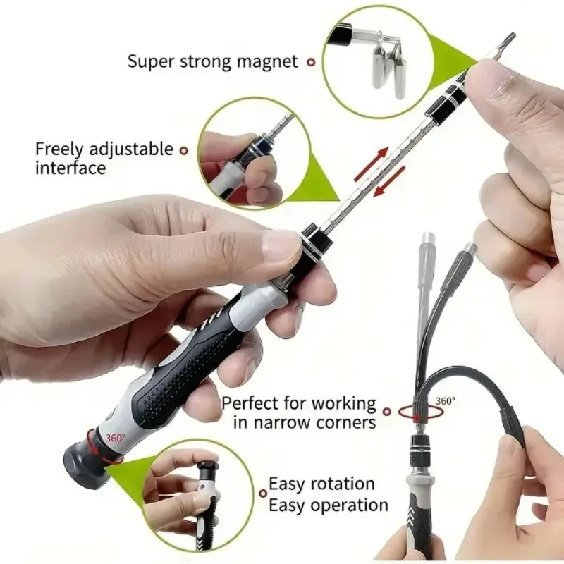 115-in-1 Precision Screwdriver Set with Magnetic Bits - Electronics Repair Tool Kit for Phone, Laptop, PC & DIY Projects