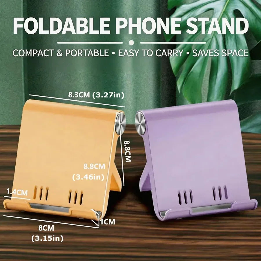 Adjustable Mobile Phone Stand Portable Folding Desktop Phone Holder Compatible with Mobile Phones and Tablets
