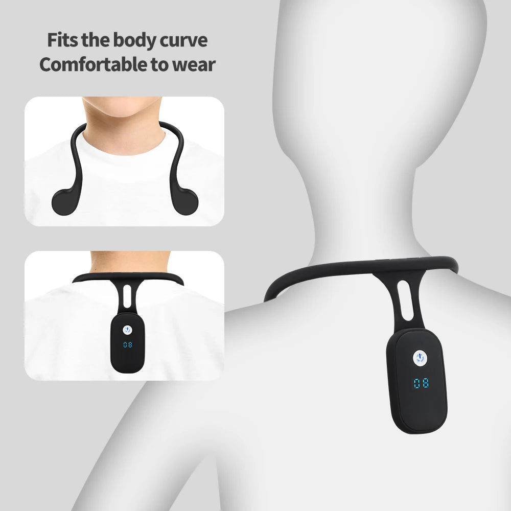 Smart Posture Reminder Device Vibration Alert Back Support Wearable Anti-Slouch Sensor for Adults Kids Office Home Daily Use