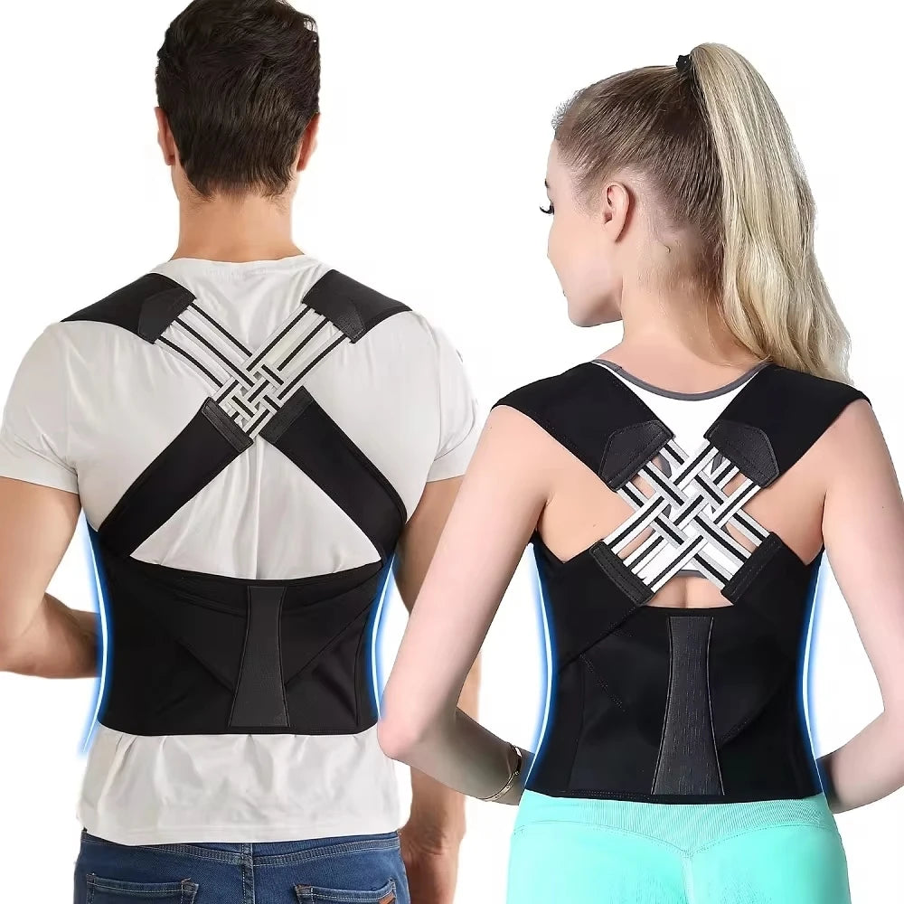 Back Brace Posture Support Wrap for Women & Men Back Lumbar Support Shoulder Posture Support for Posture & Back Neck