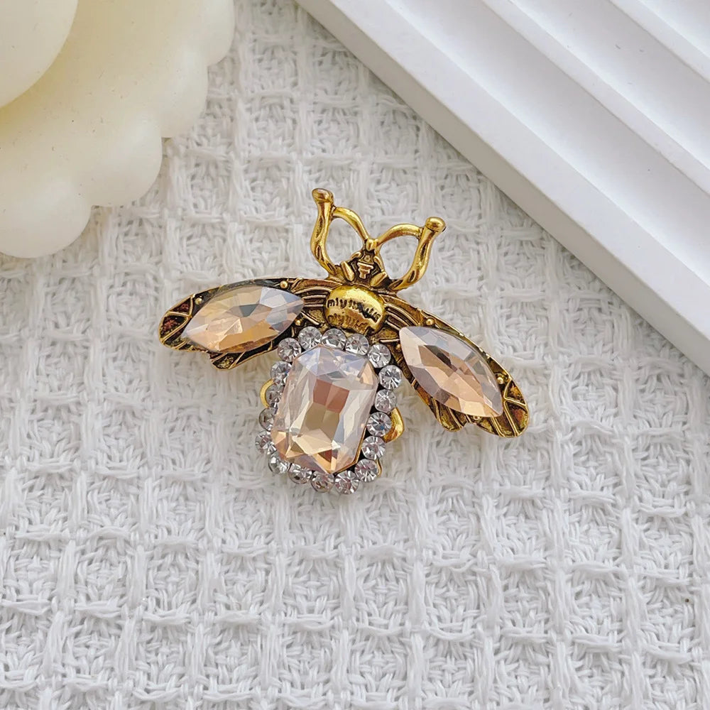 Vintage Full Rhinestone Owl Brooches For Women Men Creative Cartoon Bird Brooch Clothing Crystal Pins Office Luxury Jewelry Gift