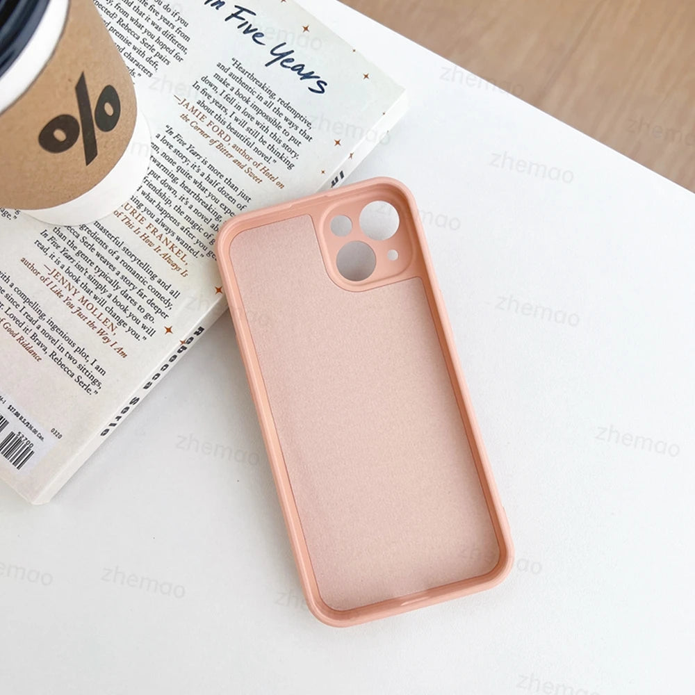 Luxury Liquid Silicone Love Heart Phone Case For iPhone 17 16 15 14 Plus 11 12 13 Mini Pro Max 17Air 7 8 16E SE New Soft Cover