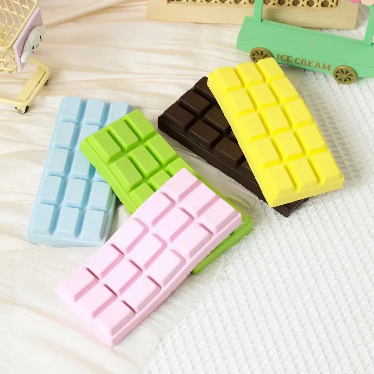 Creative popsicle shape decompression toy color gradual change extrusion decompression slow rebound practical mini toy