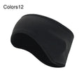 Winter Warmer Headband Breathable Windproof Sweatband Fleece Ear Cover Warmer Outdoor Sports Cycling Running Elastic Headwear