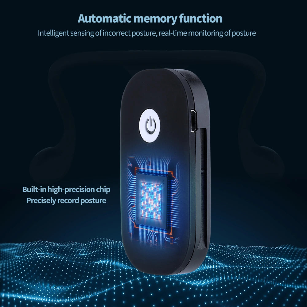 Smart Posture Reminder Device Vibration Alert Back Support Wearable Anti-Slouch Sensor for Adults Kids Office Home Daily Use