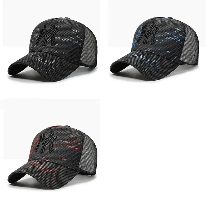 New Summer Hat Men's Letter Embroidery Versatile Couple Sunscreen Sunshade Baseball Cap Sports Tennis Hat Travel Cap Men