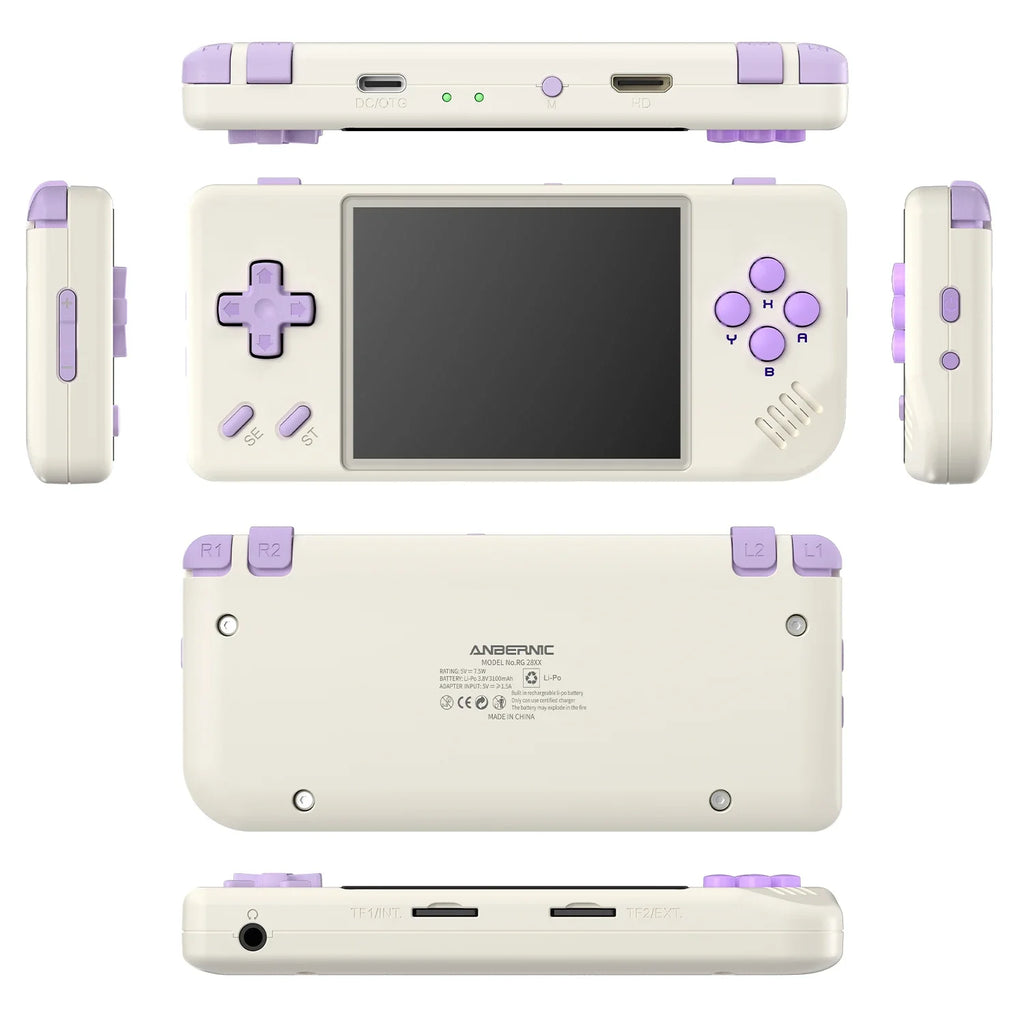 ANBERNIC RG28XX Handheld Game Console 2.83'' IPS Screen Video Output Portable Video Player Ebook Reader Player Gifts Mini
