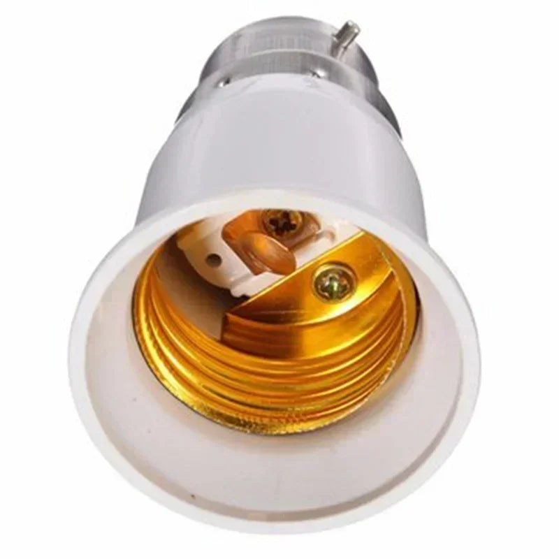 5x Lamp Sockets Converter B22 To E27 LED Bulb Converter Lamp Base Holder Screw Light Socket Adapter Anti-burning Bulb Holder