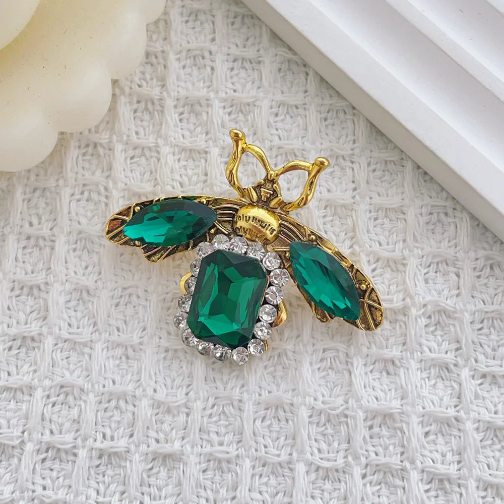Vintage Full Rhinestone Owl Brooches For Women Men Creative Cartoon Bird Brooch Clothing Crystal Pins Office Luxury Jewelry Gift