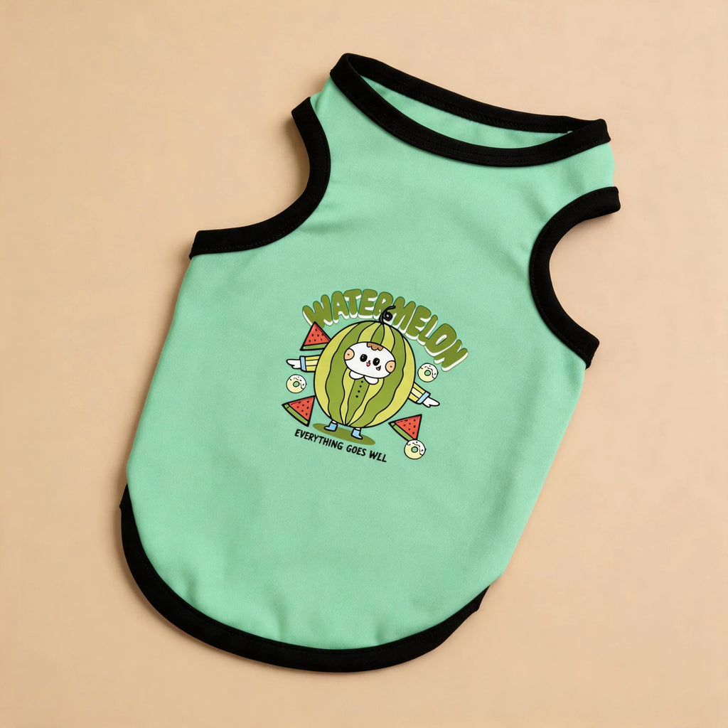 Summer Pet Clothes Breathable Mesh Dog Cat Jersey Cute Puppy Kitten Vest Shedding Control Apparel Holiday Party Dog Clothing