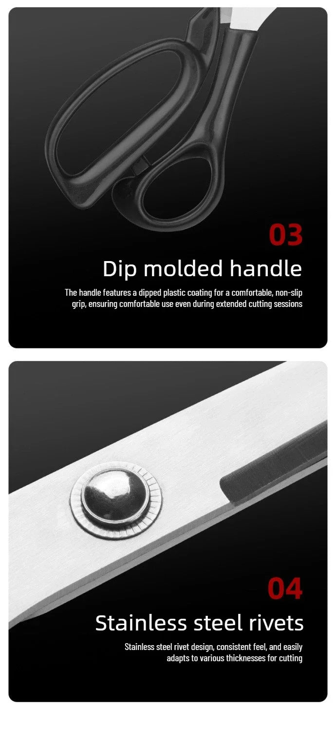 10 Inch Stainless Steel Tailor Shears for Fabric Leather Cutting Professional Sewing Craft DIY Apparel Making Tool Accessory