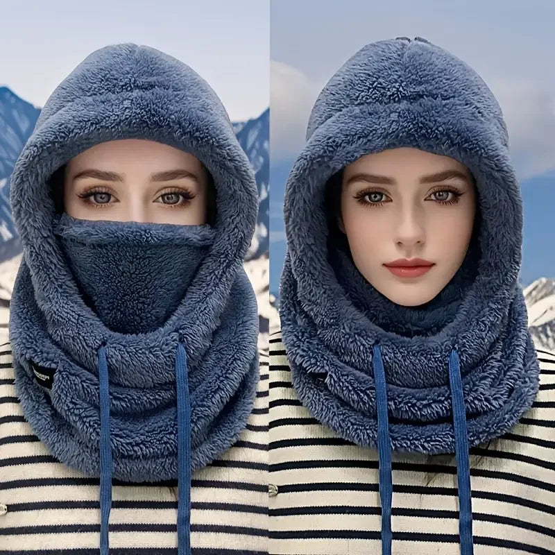 1/2pcs Winter Warm Balaclava Thermal Windproof Ski Hood Motocycle Face Cover Polar Fleece Adjustable Cycling Neck Cover Mask