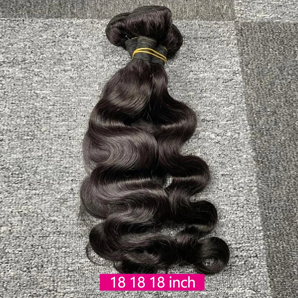 Queenlike 24 24 24 Inch Body Wave Bundles Human Hair 12A Brazilian Raw Hair Weave Bundles 1/3 PCS Human Hair Bundles Extensions