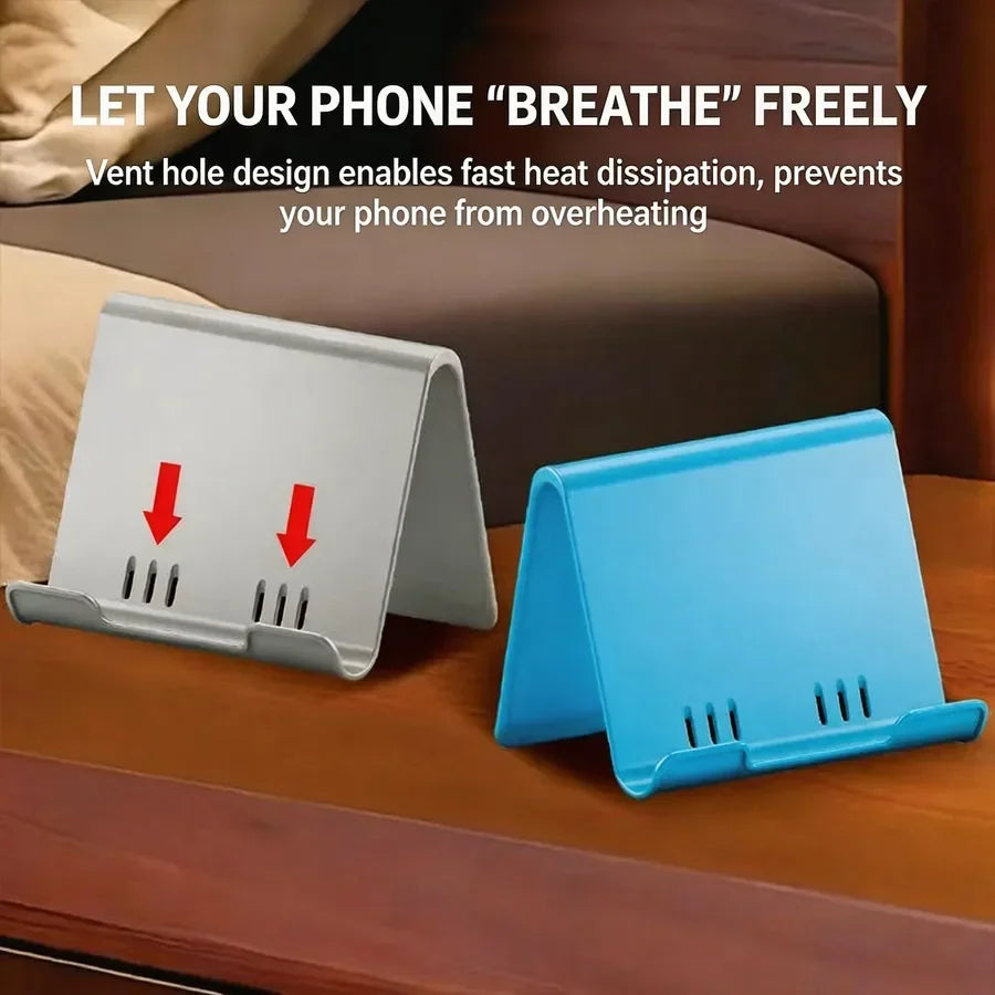 Adjustable Mobile Phone Stand Portable Folding Desktop Phone Holder Compatible with Mobile Phones and Tablets