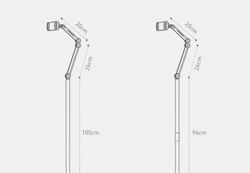 Tablet Stand Phone Holder Floor Lazy Support Stand Desktop Live Broadcast Stand Aluminum Alloy Retractable iPad Clip