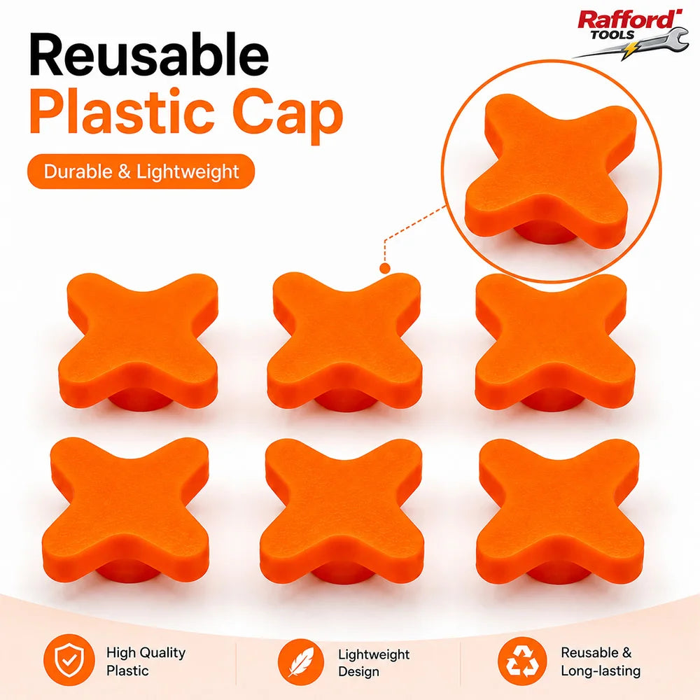 6pcs reusable tube plugs with threaded sealing caps for standard-sized caulking tubes design to prevent drying and deformation