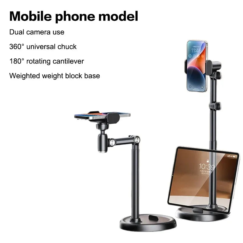 Height Adjustable Tablet Stand for Desk Tablet Holder 360° Rotation Tablet Accessories for 4.7-15.6" Cell Phone Holder
