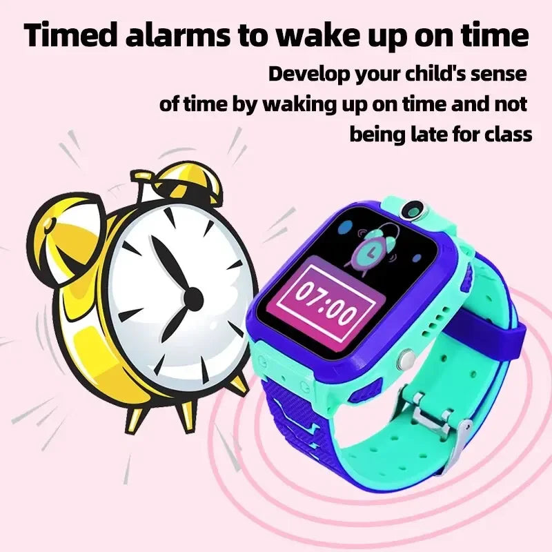 Smart Watch for Kids with SOS Antilost GPS Location Camera Sim Card Call Function Waterproof Suitable for Android iOS New